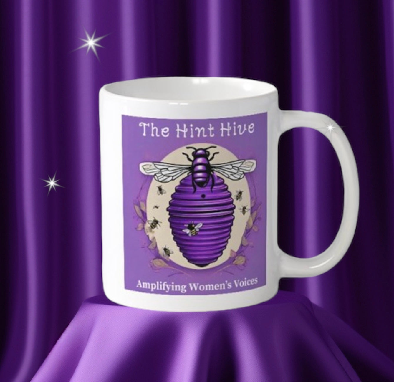 The Hint Hive podcast logo mug